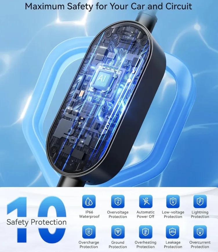 დამტენი ECO-GENIX J1772  32 ამპერ