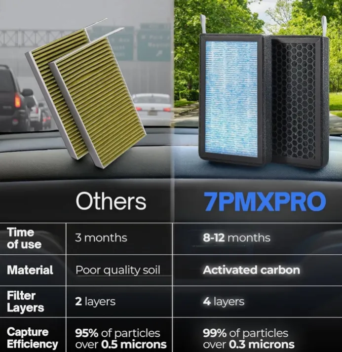 HEPA ფილტრების წყვილი მოდელ 3 და Y თვის